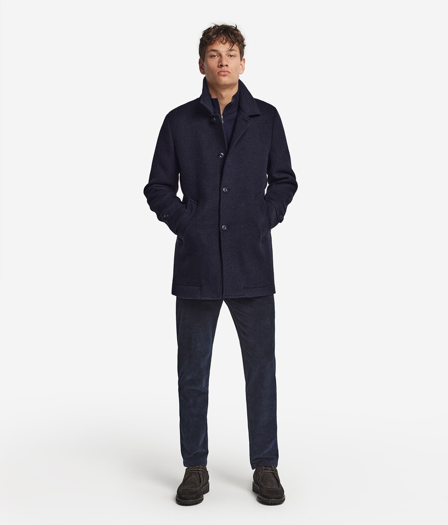 einreihiger kaschmir-peacoat