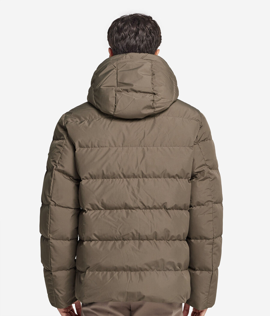 daunenjacke mit kapuze und kaschmirfutter