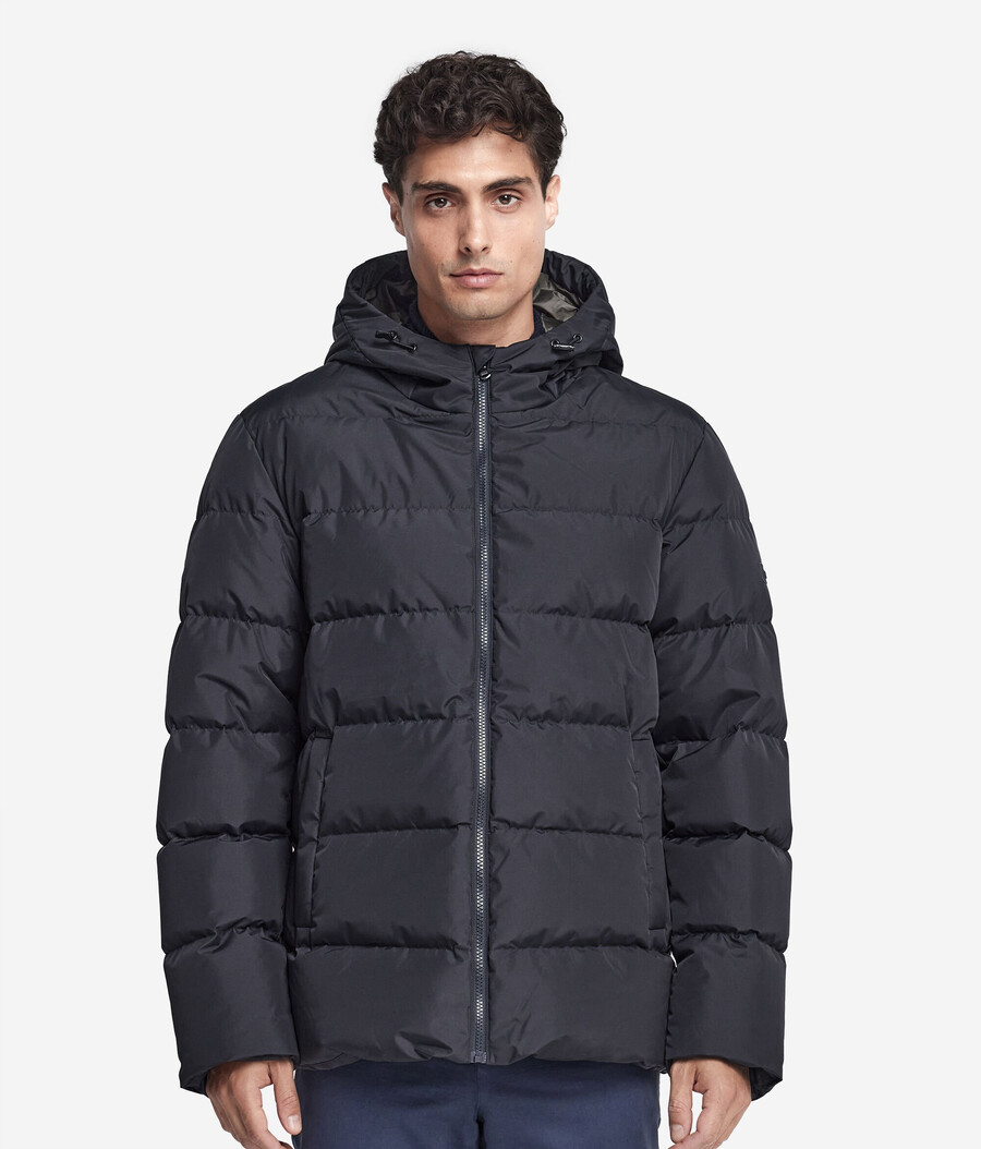 daunenjacke mit kapuze und kaschmirfutter