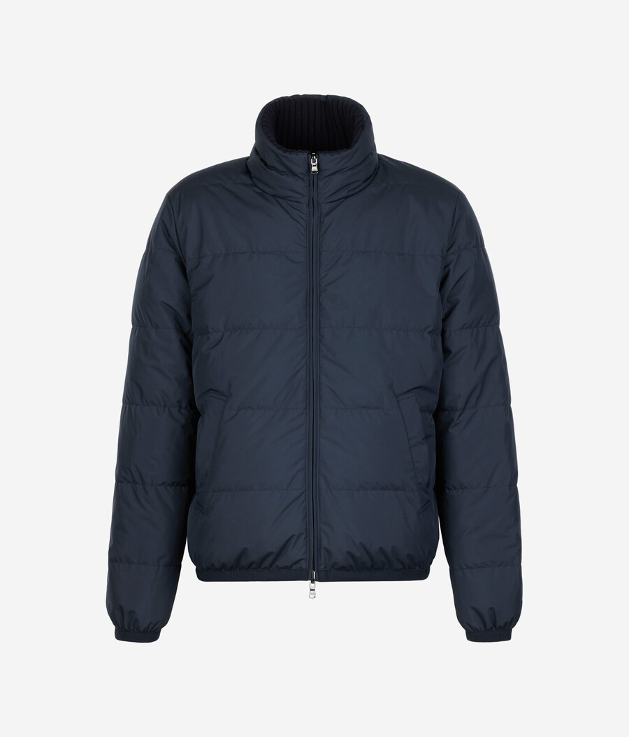 wendbare daunenjacke aus kaschmir und wolle