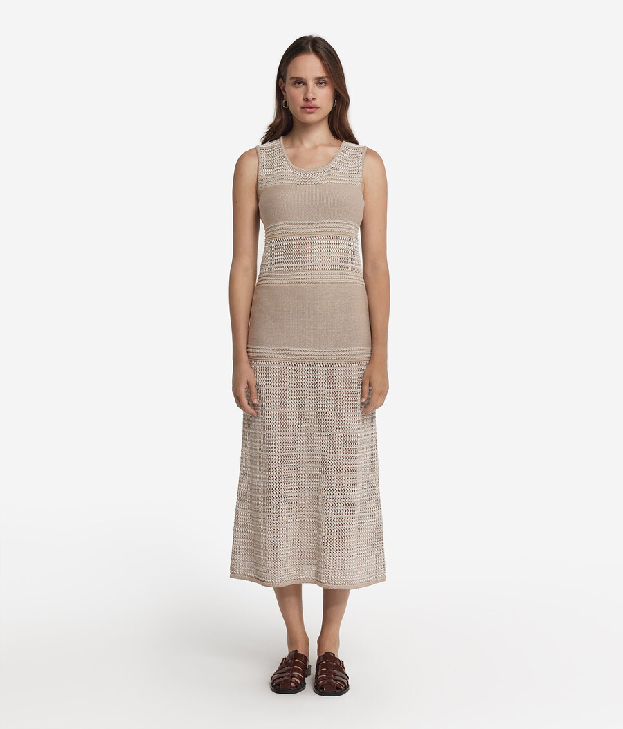 kleid aus baumwoll- und leinenkord