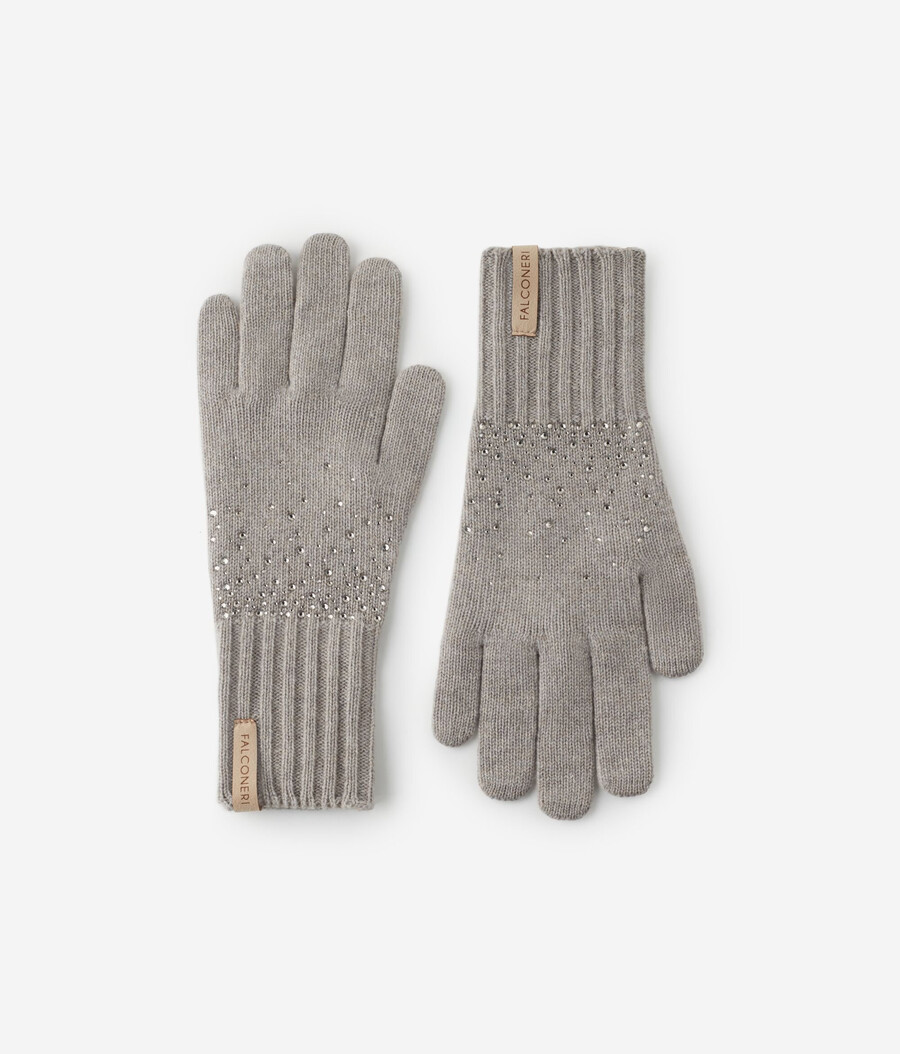 strassbesetzte kaschmirhandschuhe