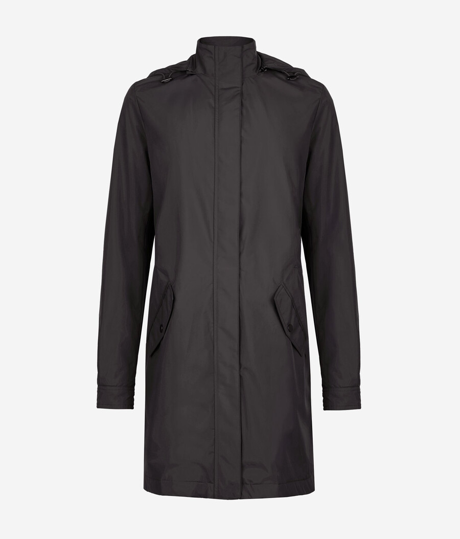 lange funktionsjacke mit kordelzug