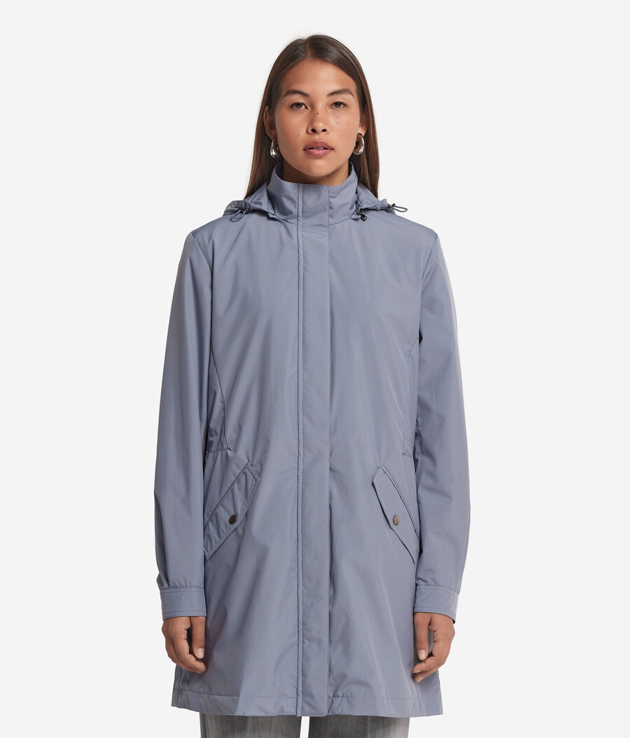lange funktionsjacke mit kordelzug