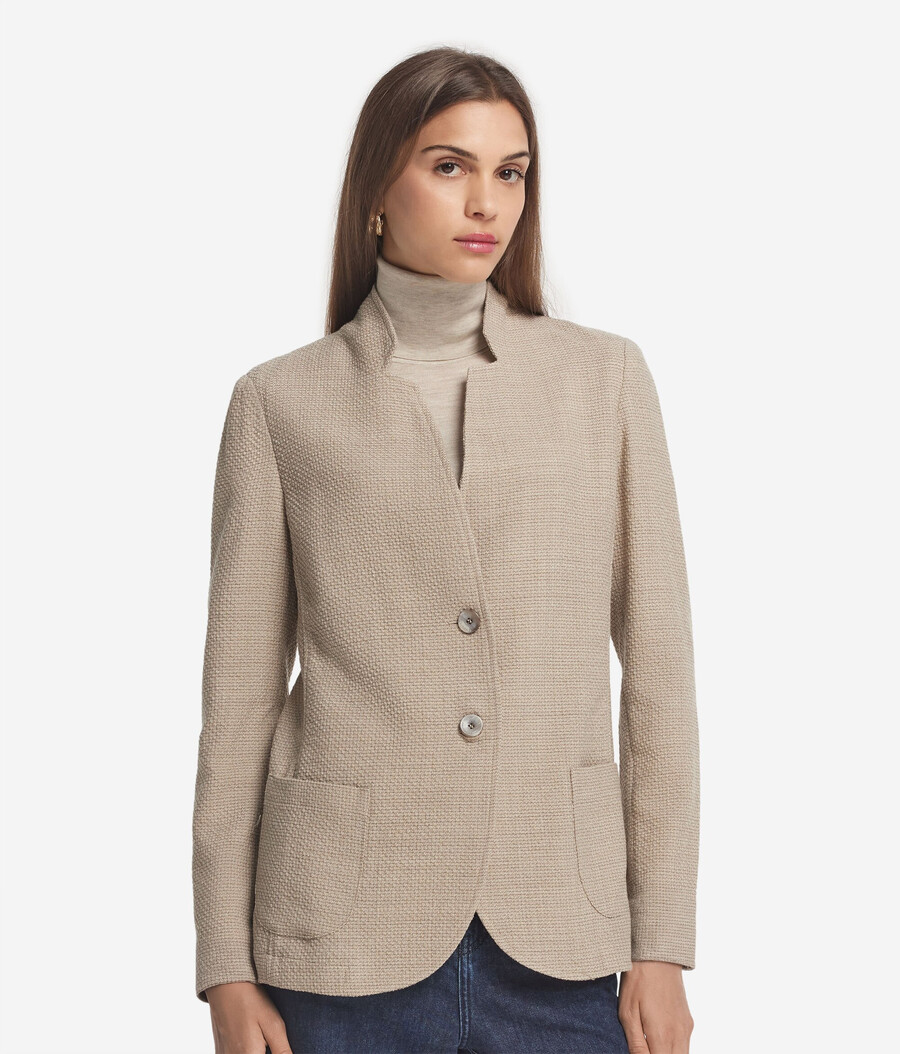 maskulin inspirierte mouliné-jacke