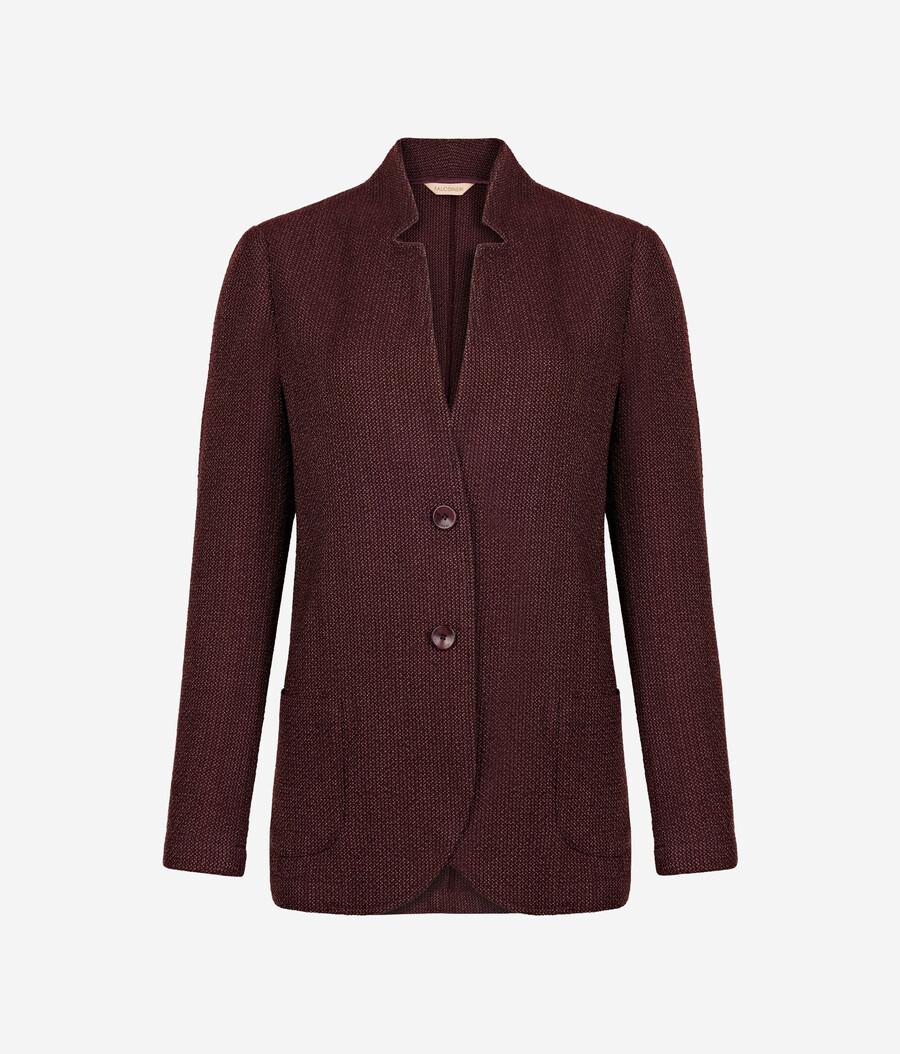maskulin inspirierte mouliné-jacke