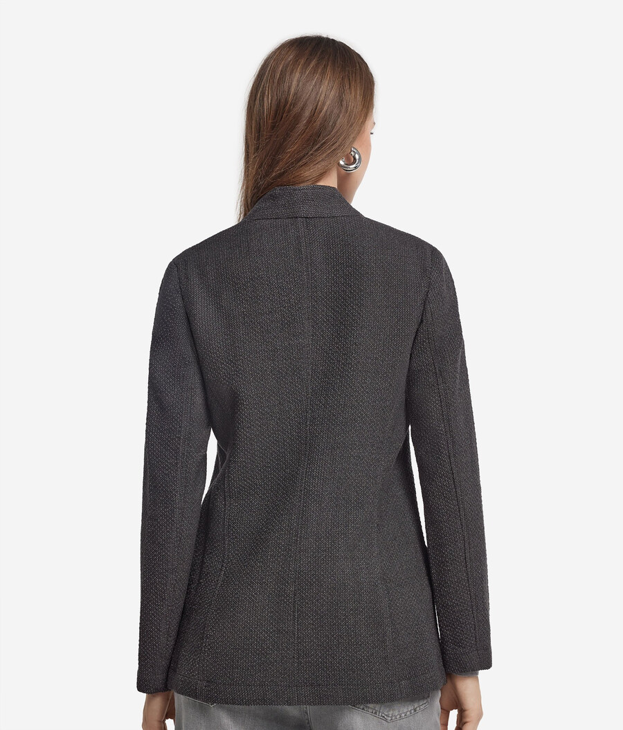 maskulin inspirierte mouliné-jacke
