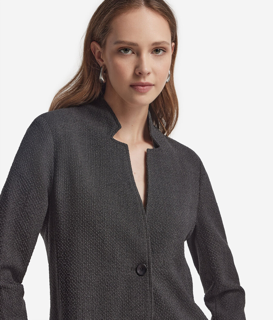 maskulin inspirierte mouliné-jacke
