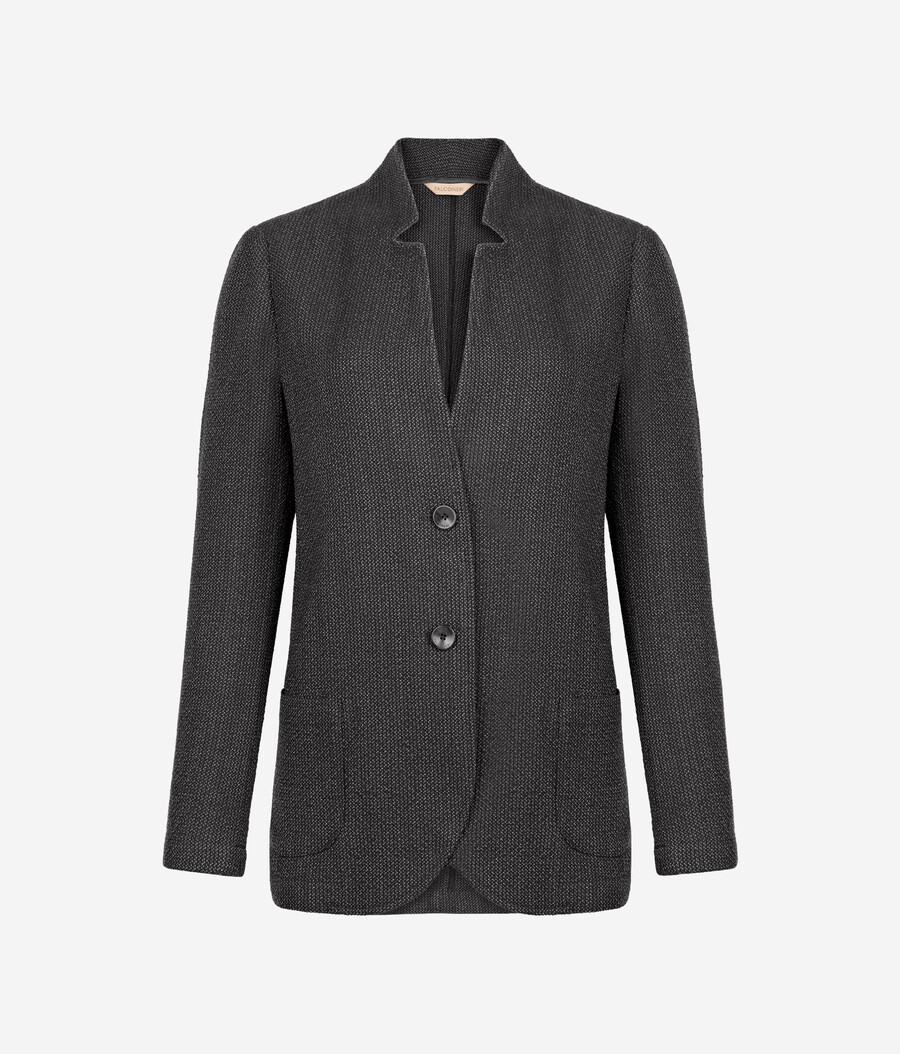 maskulin inspirierte mouliné-jacke