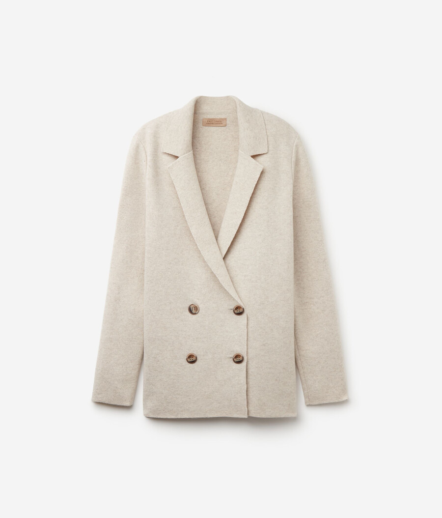 doppelreihige ultraweiche kaschmirjacke