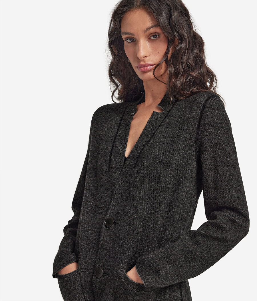 wendejacke aus ultrafeinem kaschmir und baumwolle