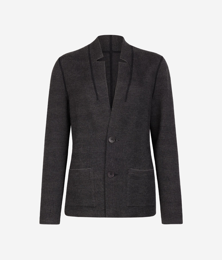 wendejacke aus ultrafeinem kaschmir und baumwolle