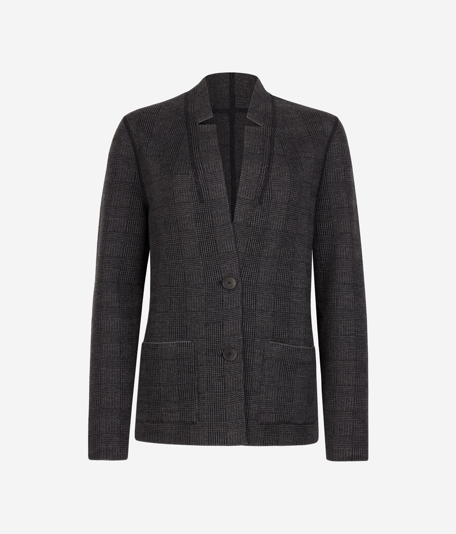 wendejacke aus ultrafeinem kaschmir und baumwolle