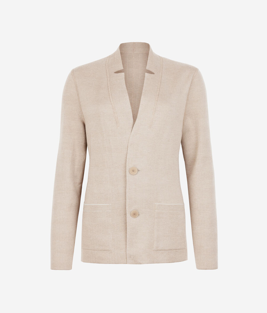 wendejacke aus ultrafeinem kaschmir und baumwolle
