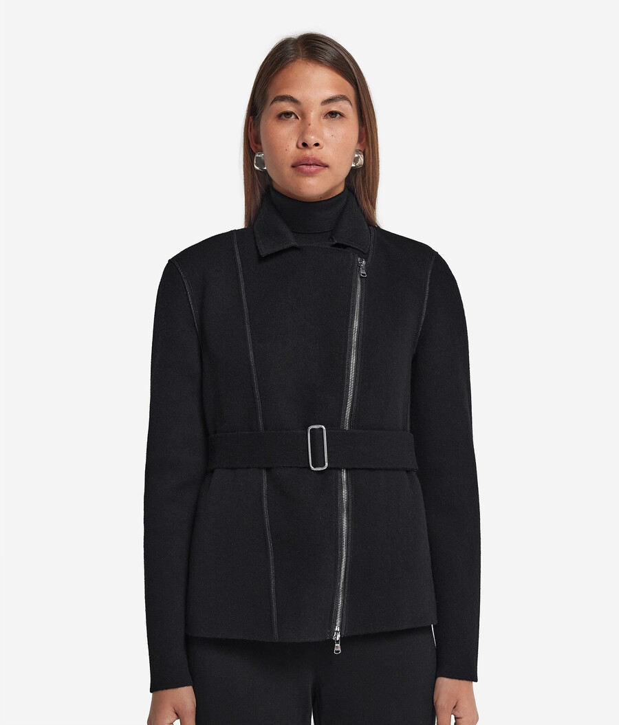 ultraweiche bikerjacke aus kaschmir