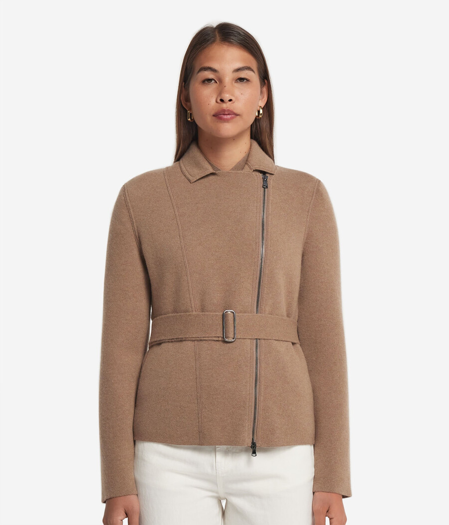 ultraweiche bikerjacke aus kaschmir