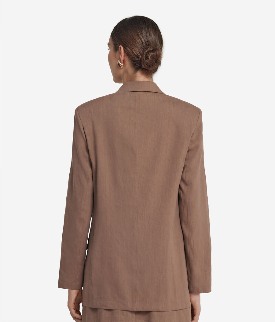 blazer aus leinen-viskose