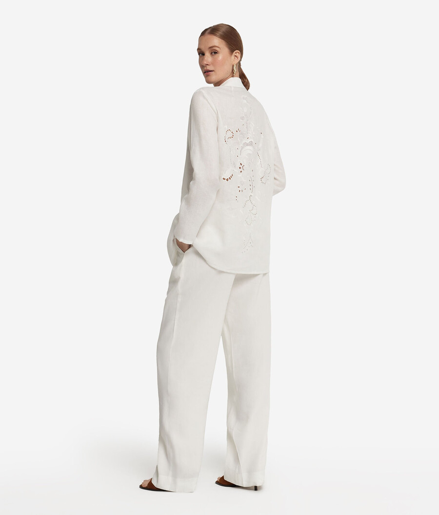 bestickte leinenjacke