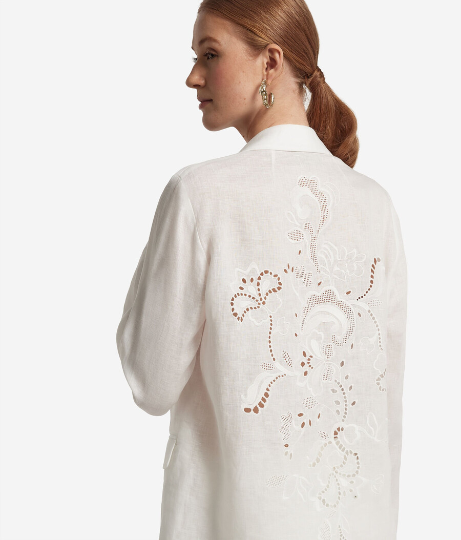 bestickte leinenjacke