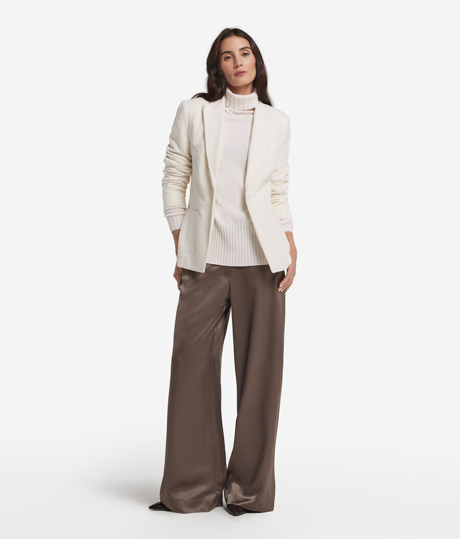 jacke aus wolle und kaschmir-samt