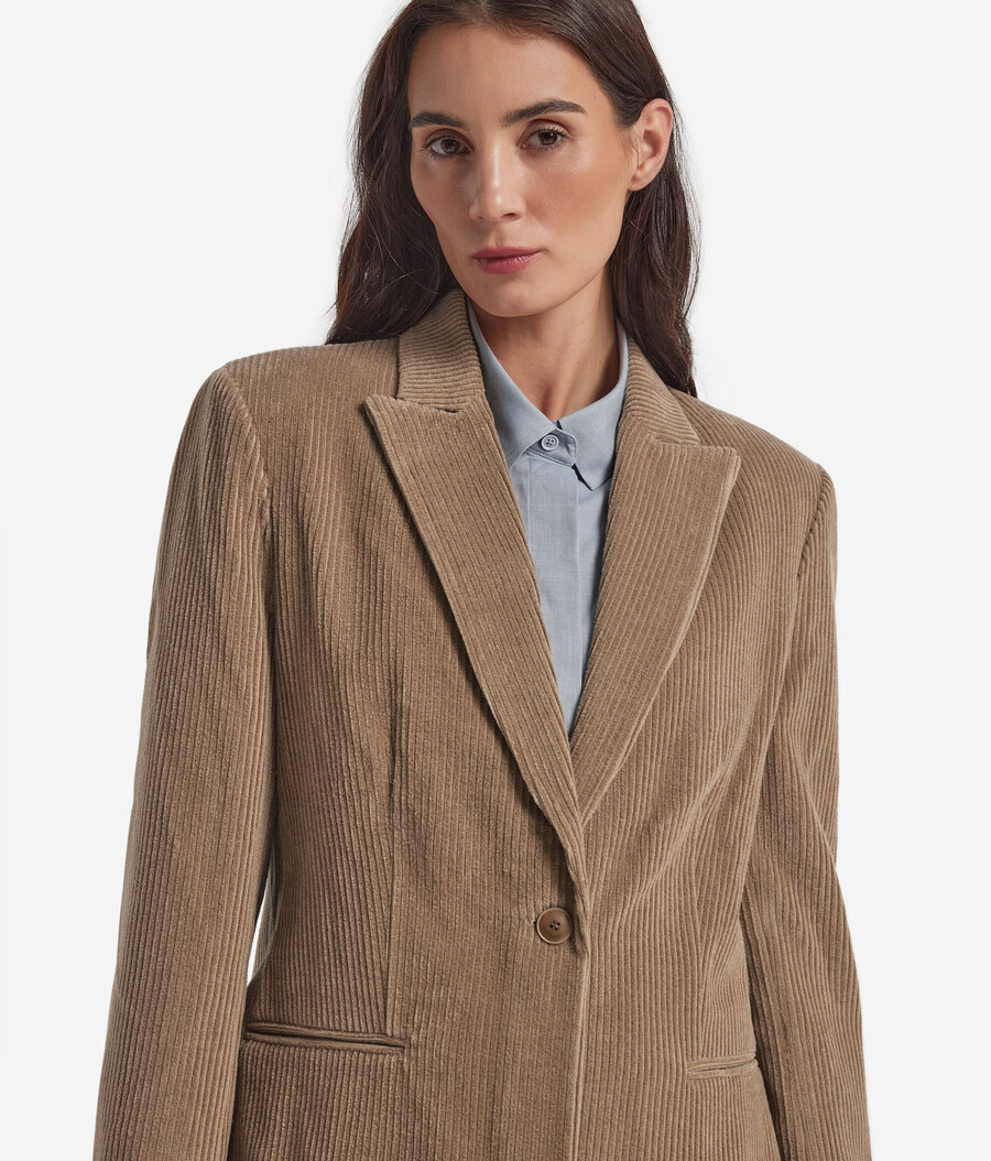 jacke aus wolle und kaschmir-samt