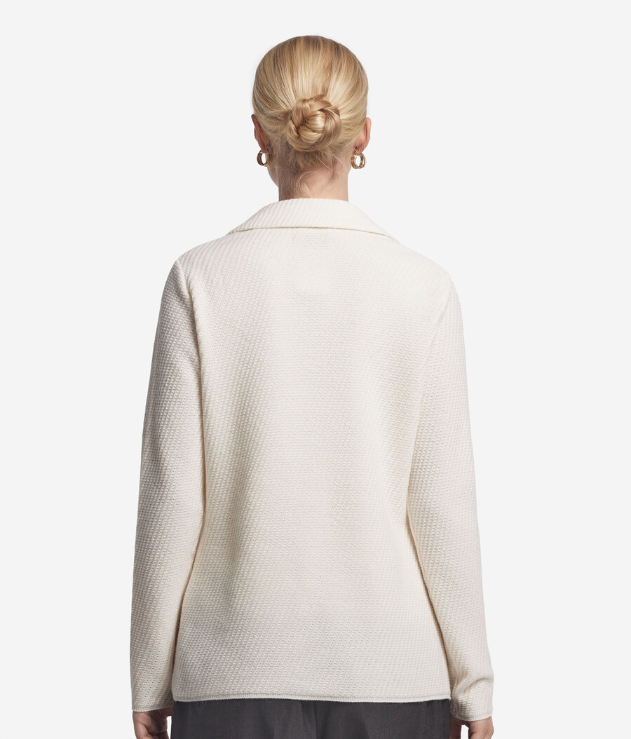 woll- und kaschmirjacke mit revers