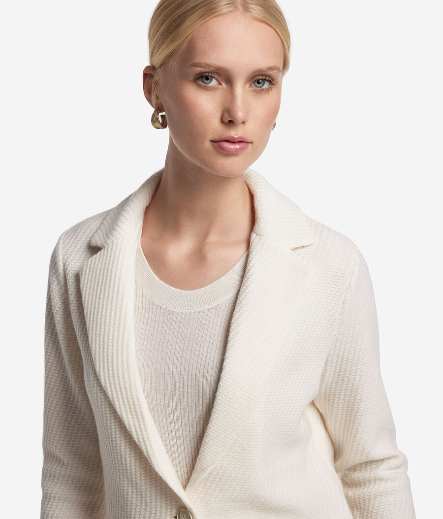 woll- und kaschmirjacke mit revers