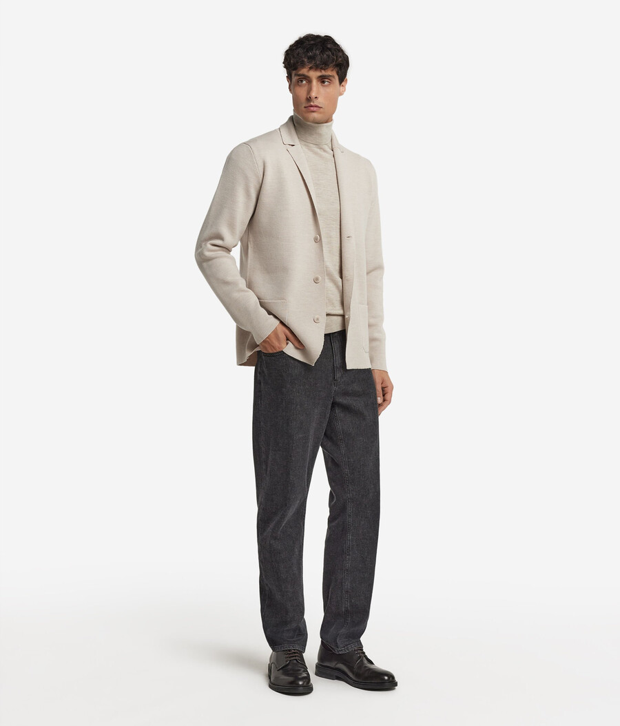 wolljacke mit milano-rippstrick