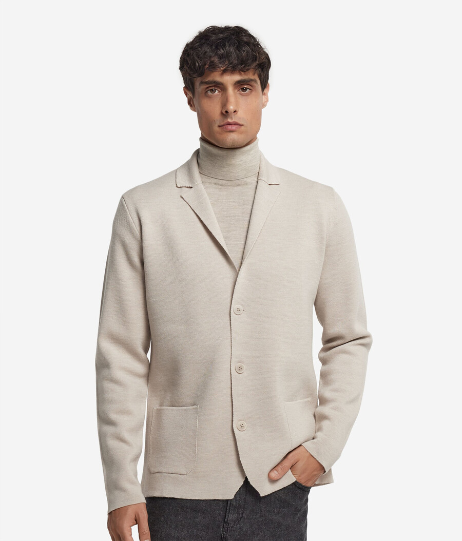 wolljacke mit milano-rippstrick