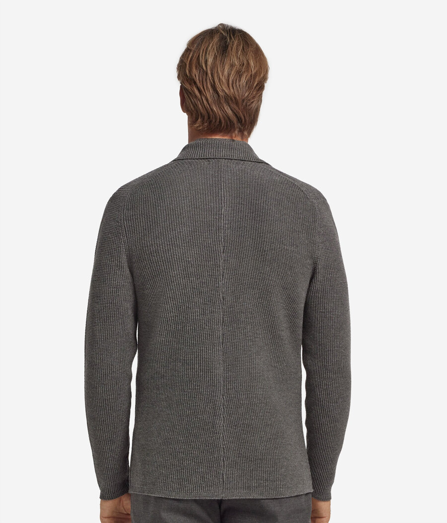 wolljacke mit moosstich