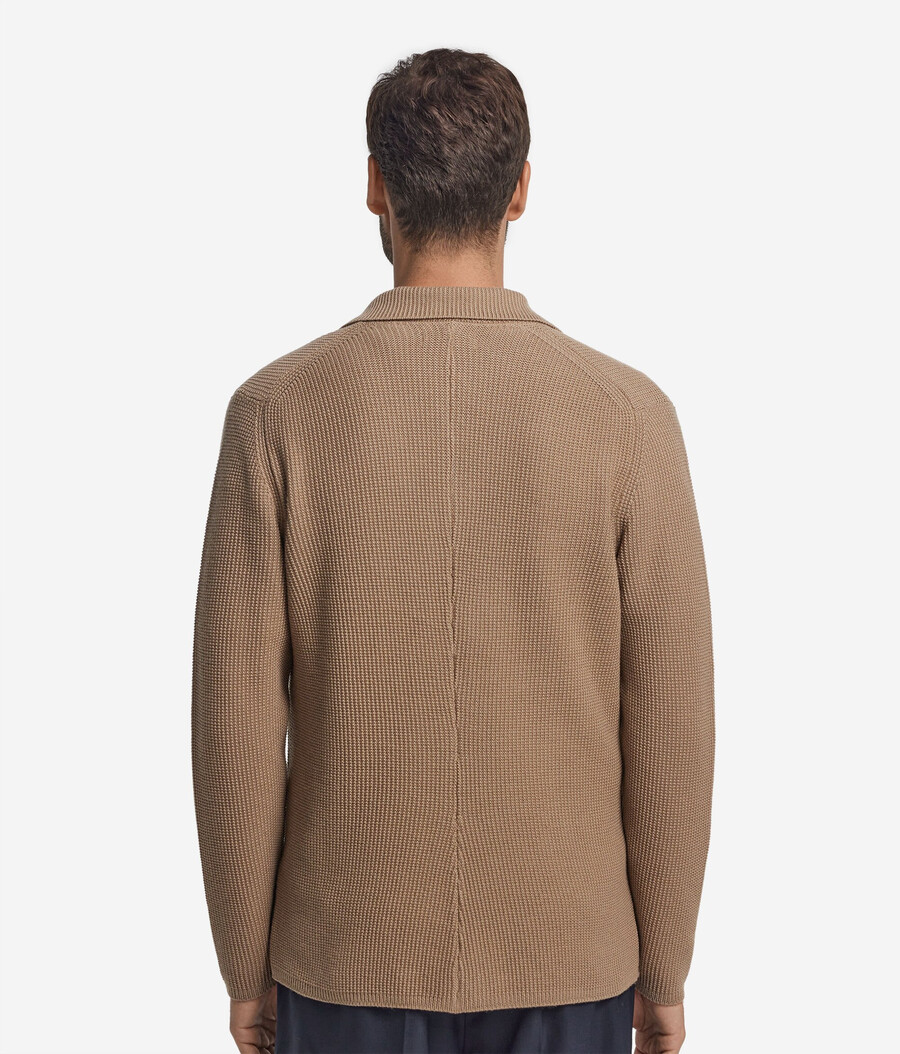 wolljacke mit moosstich