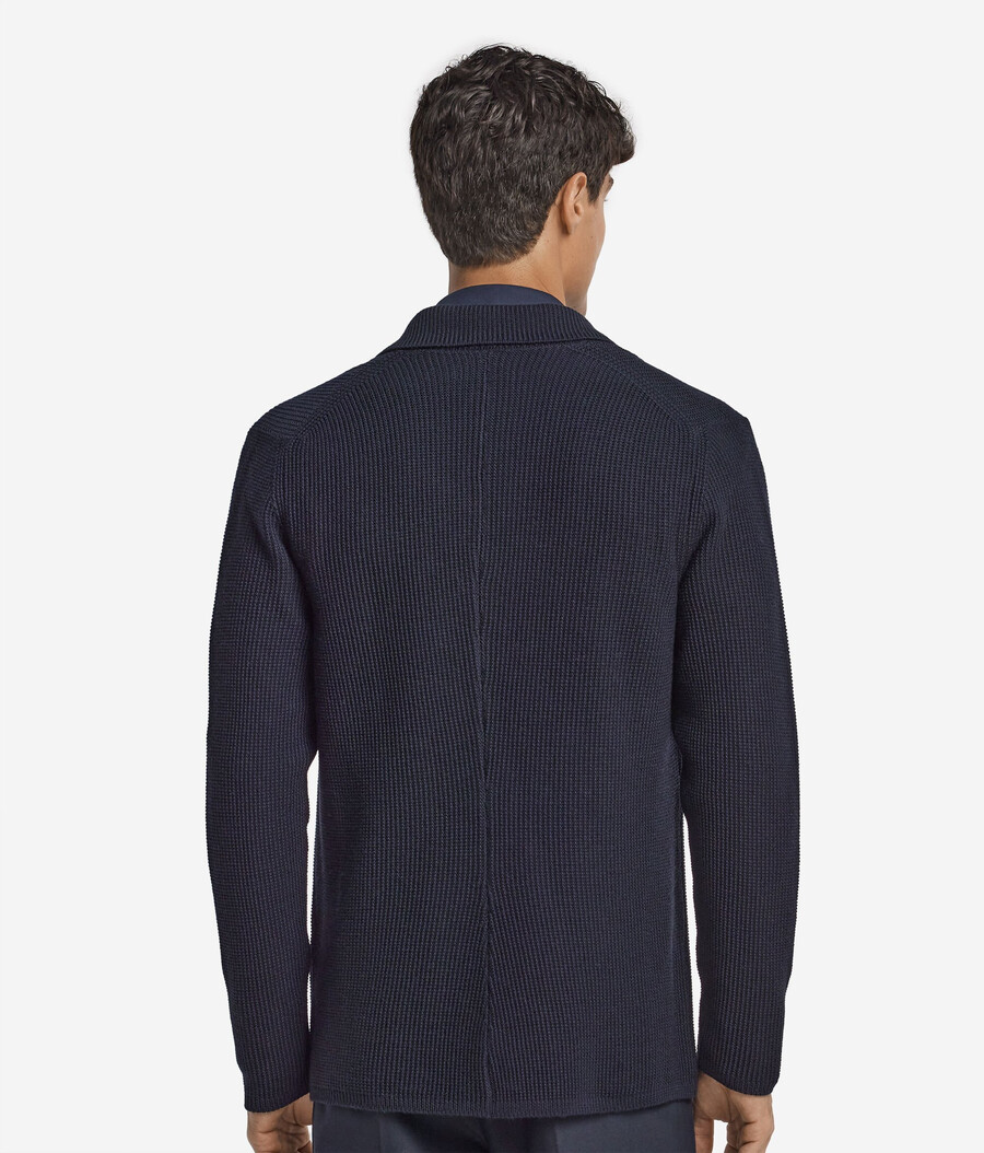 wolljacke mit moosstich