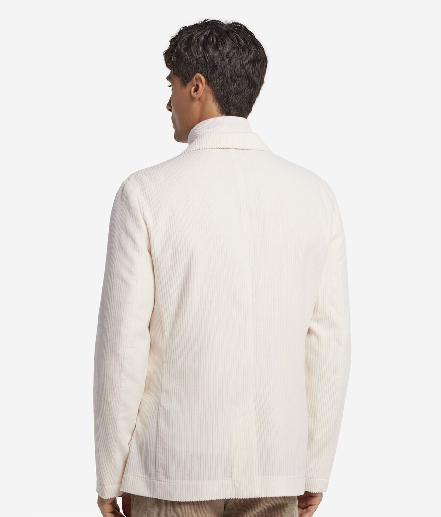 jacke aus wolle und kaschmir-samt