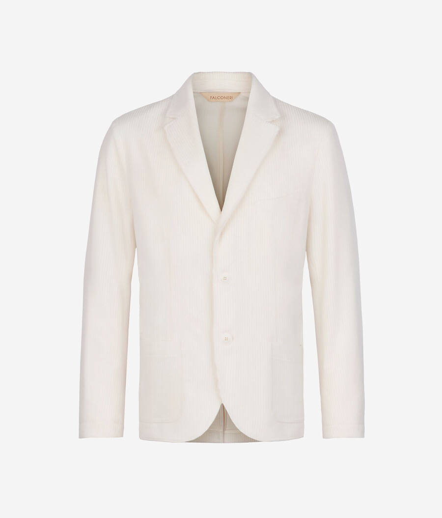 jacke aus wolle und kaschmir-samt