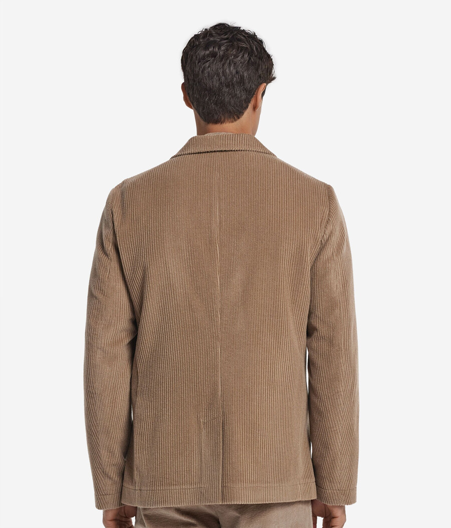 jacke aus wolle und kaschmir-samt