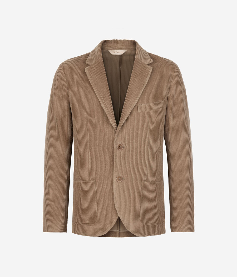 jacke aus wolle und kaschmir-samt