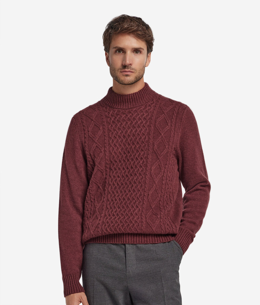 rollkragenpullover mit fischermotiv aus ultraweichem kaschmir