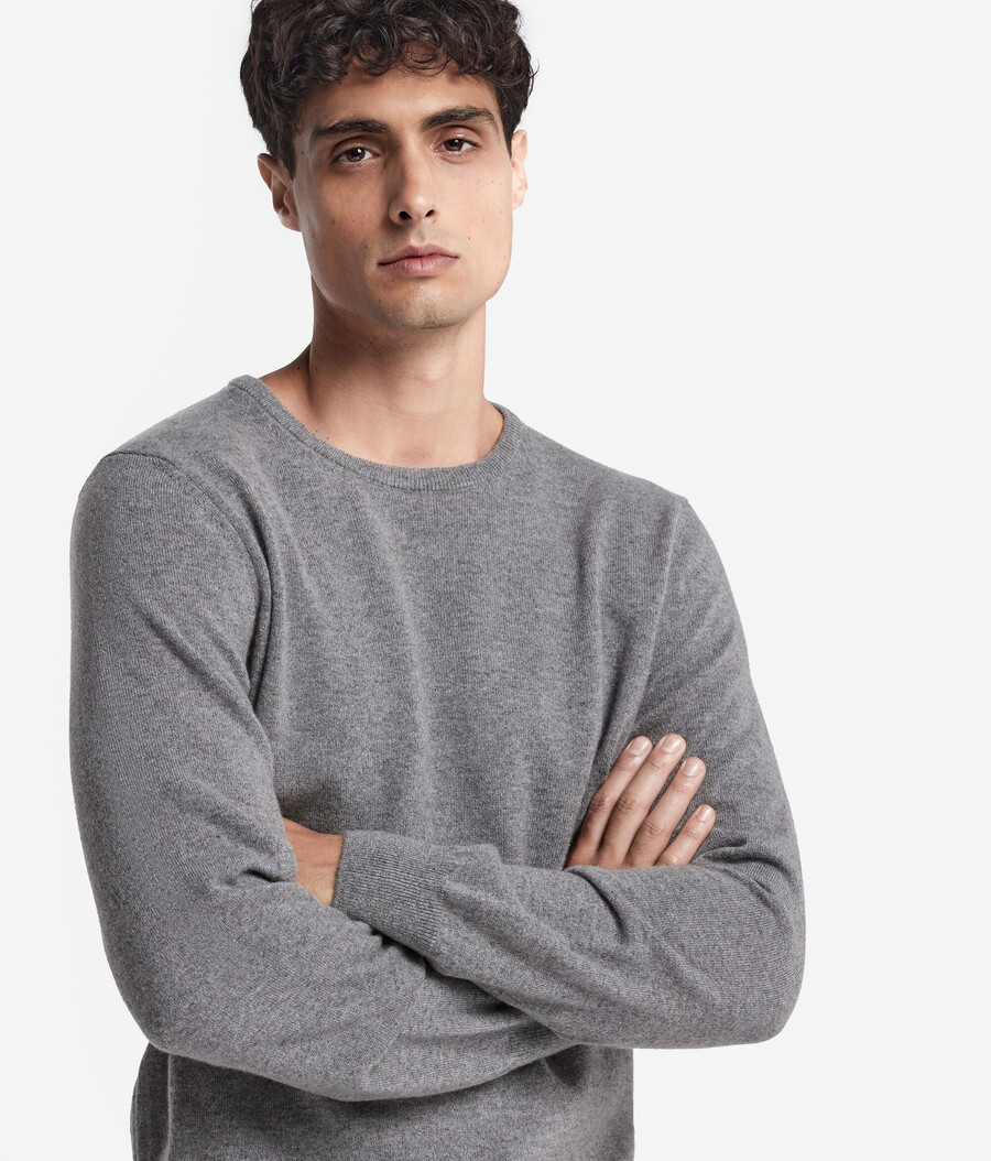 ultraweicher kaschmirpullover mit rundhalsausschnitt