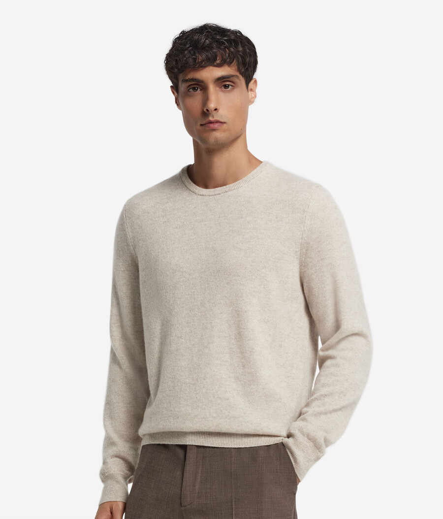 ultraweicher kaschmirpullover mit rundhalsausschnitt