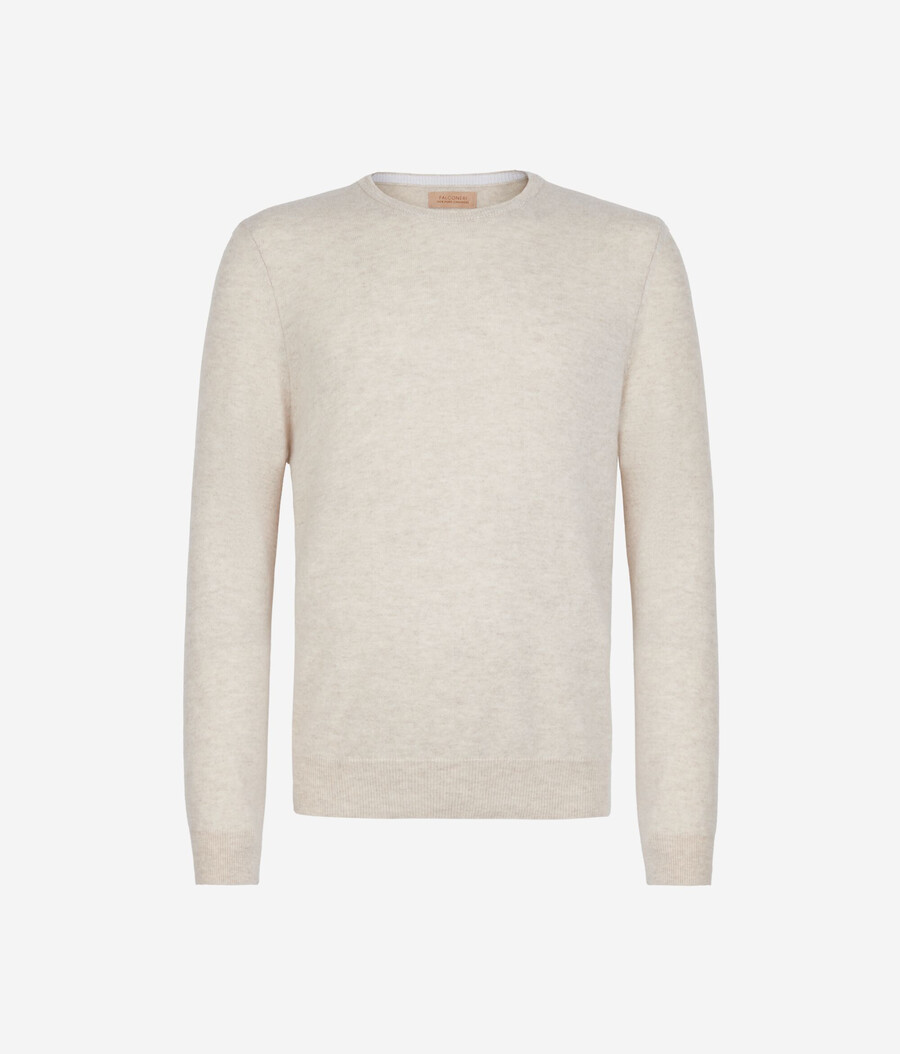 ultraweicher kaschmirpullover mit rundhalsausschnitt