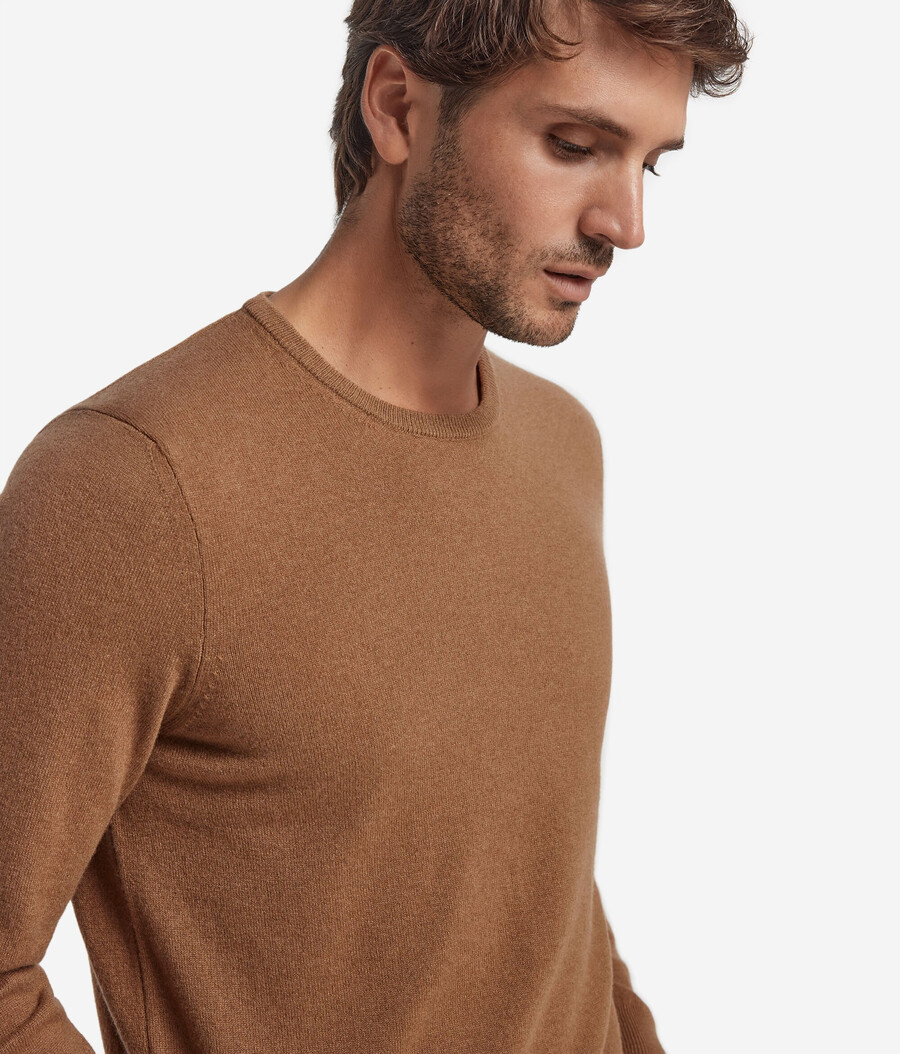 ultraweicher kaschmirpullover mit rundhalsausschnitt
