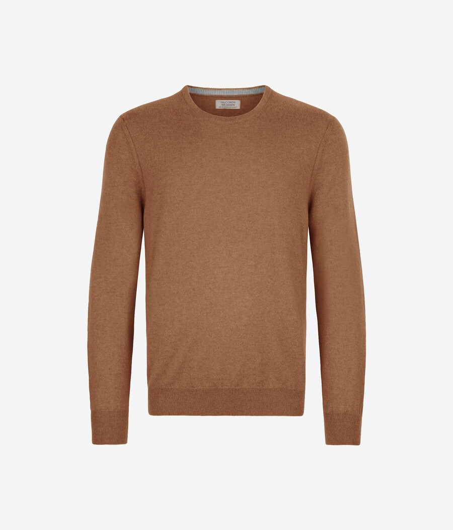 ultraweicher kaschmirpullover mit rundhalsausschnitt