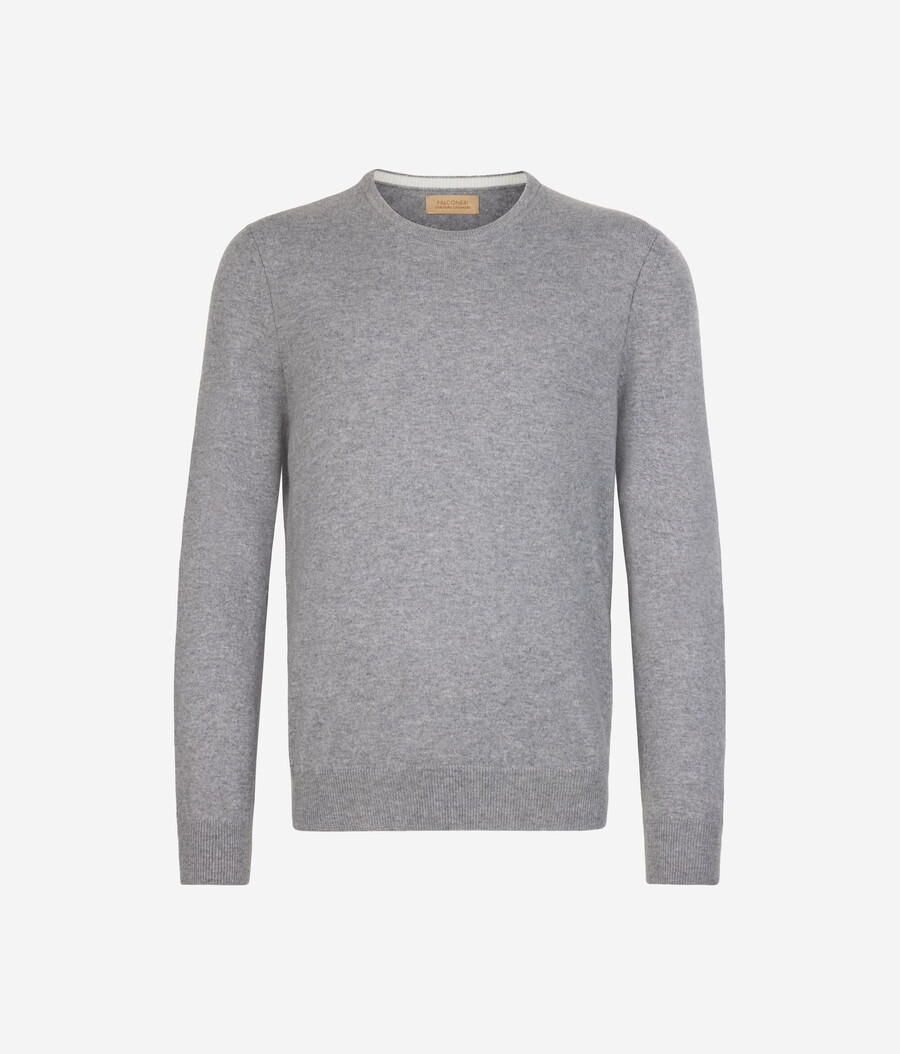 ultraweicher kaschmirpullover mit rundhalsausschnitt