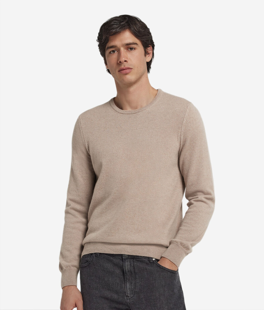ultraweicher kaschmirpullover mit rundhalsausschnitt