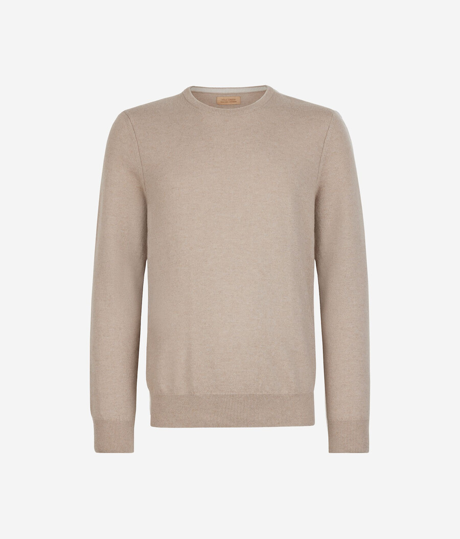 ultraweicher kaschmirpullover mit rundhalsausschnitt