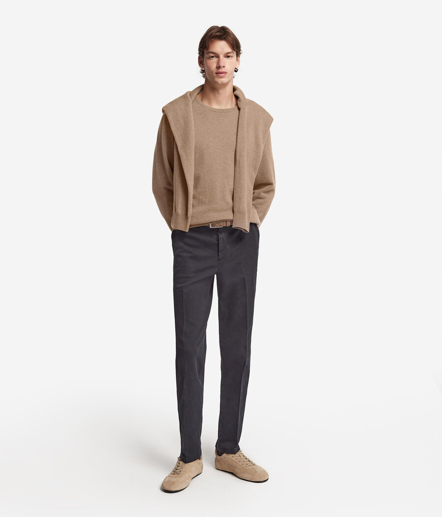 ultraweicher kaschmirpullover mit rundhalsausschnitt