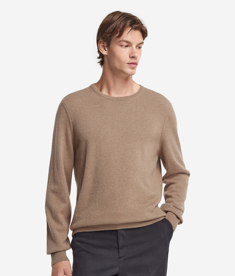 ultraweicher kaschmirpullover mit rundhalsausschnitt