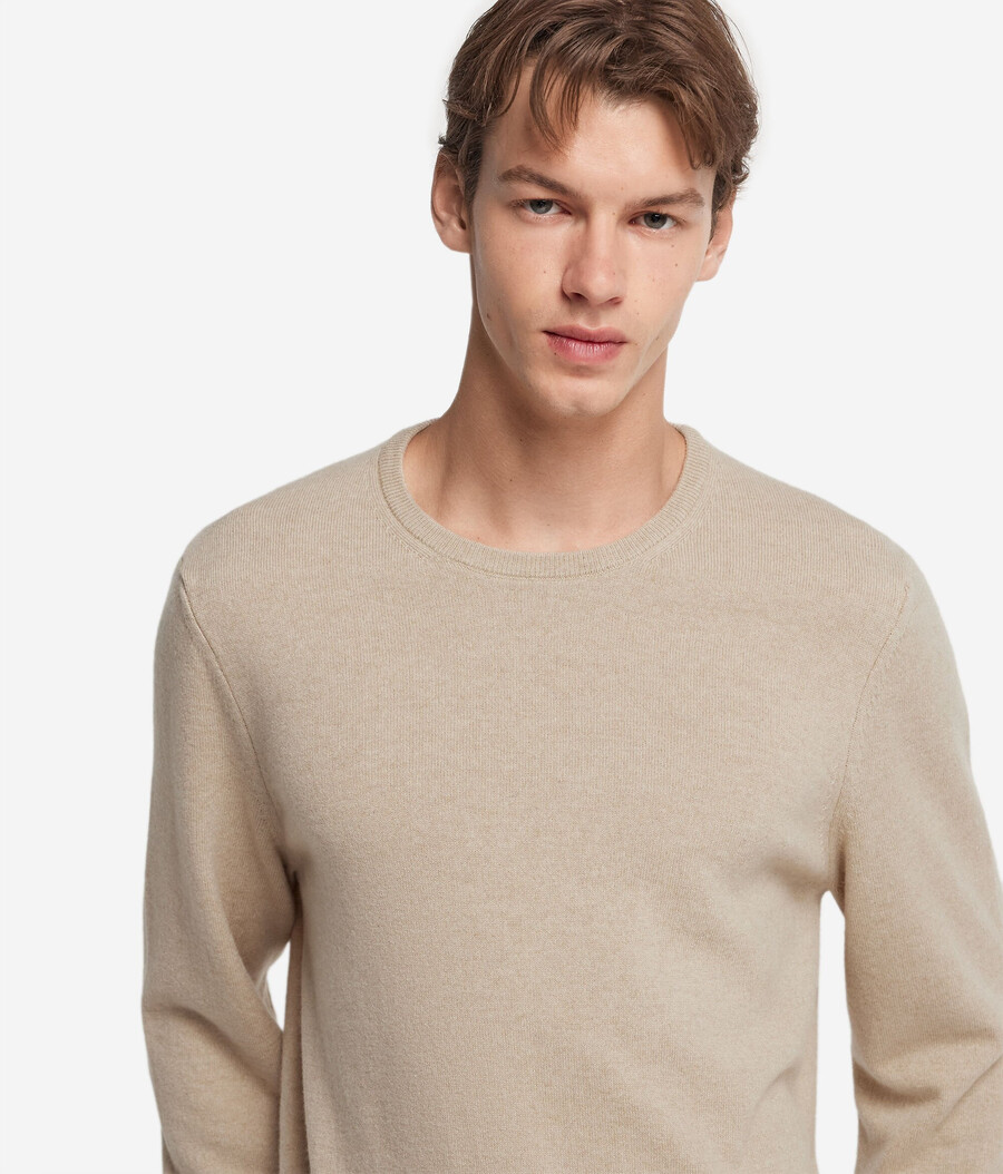 ultraweicher kaschmirpullover mit rundhalsausschnitt