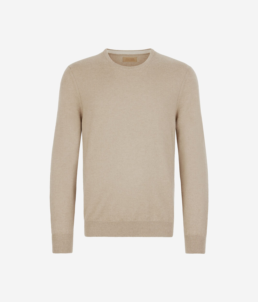 ultraweicher kaschmirpullover mit rundhalsausschnitt