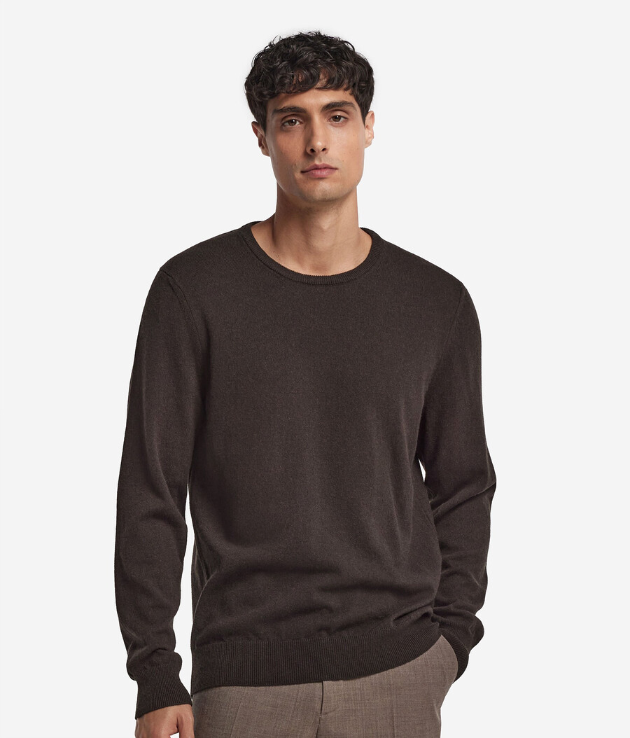 ultraweicher kaschmirpullover mit rundhalsausschnitt
